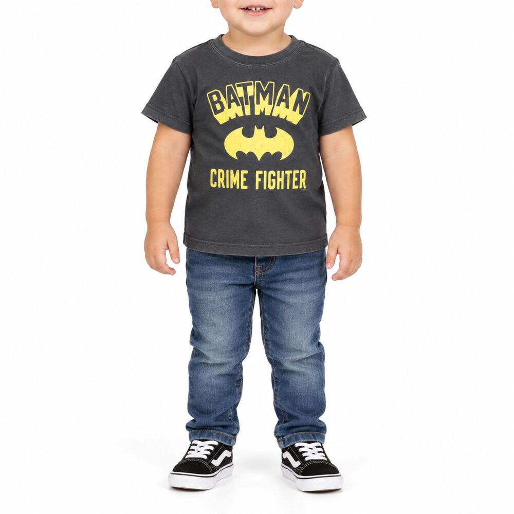 🔥 5 for $30 🔥 Batman Infant Boys Short Sleeve Crime Fighter T-Shirt | 18M